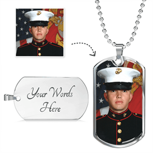 Dog Tag Necklace with Engraving