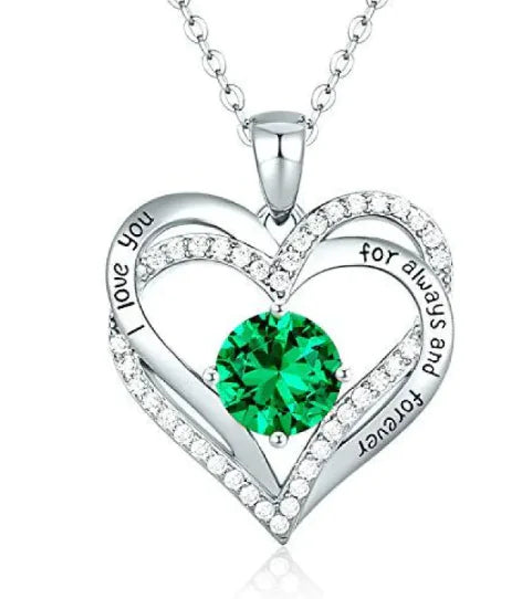 Diamond Zircon Heart Necklace